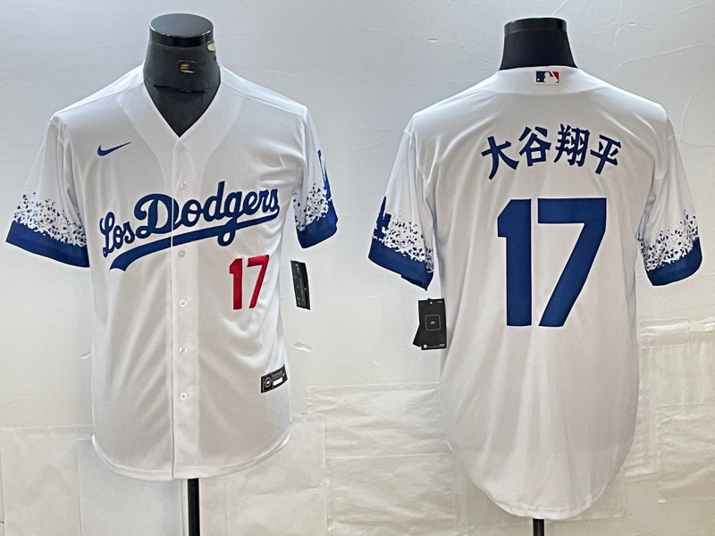 Men's Los Angeles Dodgers Shohei Ohtani #17 White Limited Jersey